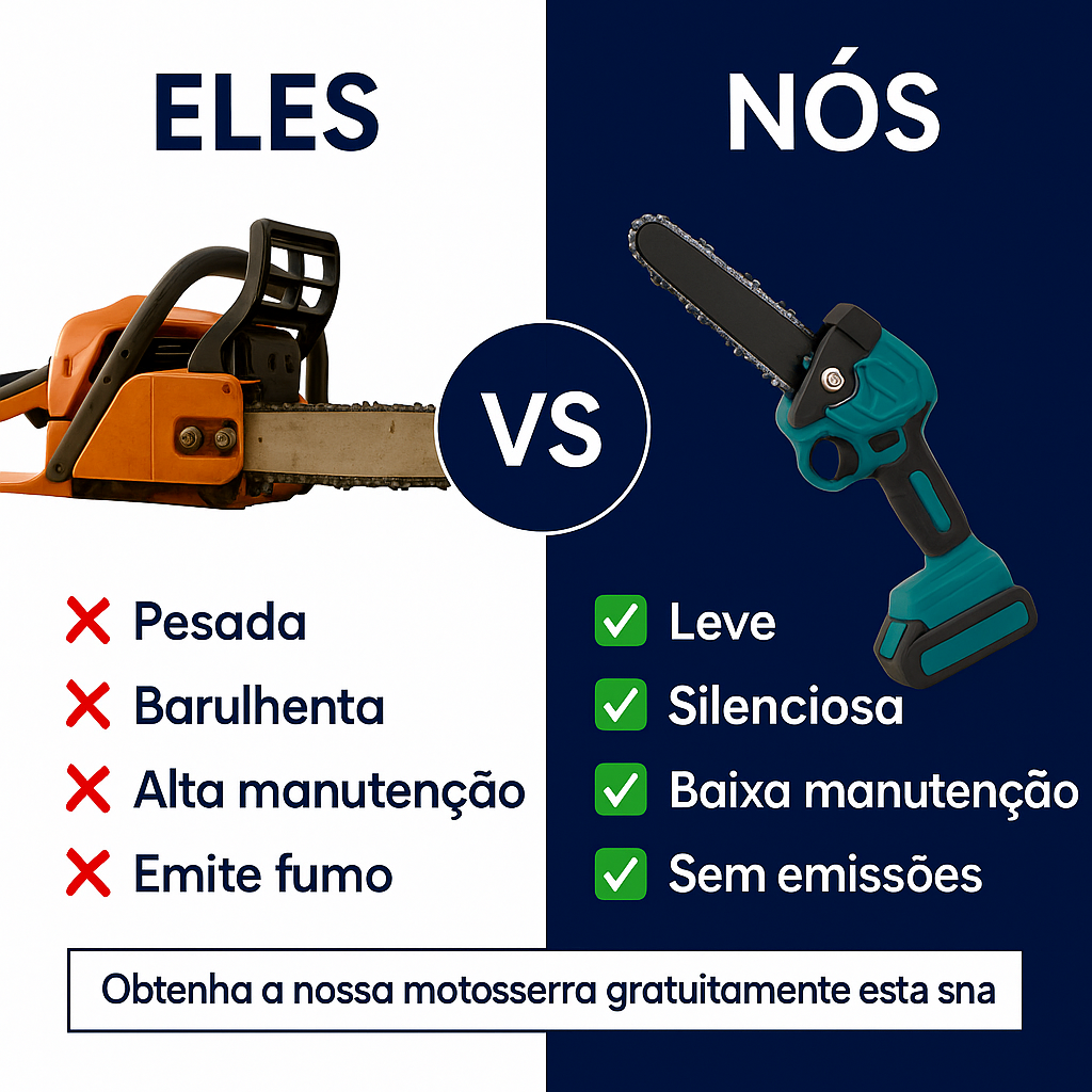 Motosierra Eléctrica Potencia Compacta